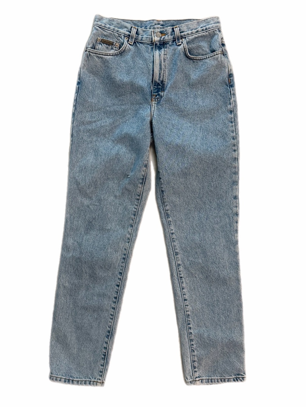 Vintage Calvin Klein 5 pocket Jeans enzyme wash Size 8 28” Waist High Rise, USA
